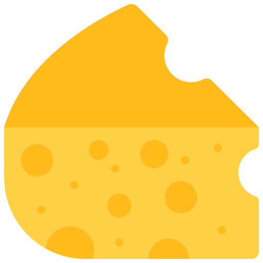 queso Coloring Flat icono