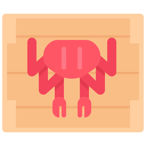 krab Coloring Flat icoon