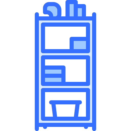 Shelving Coloring Blue icon