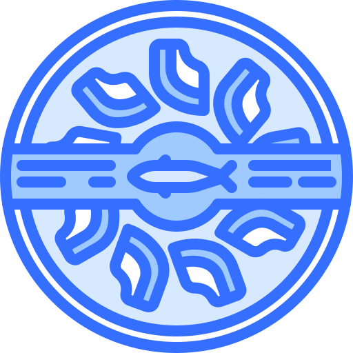 meeresfrüchte Coloring Blue icon