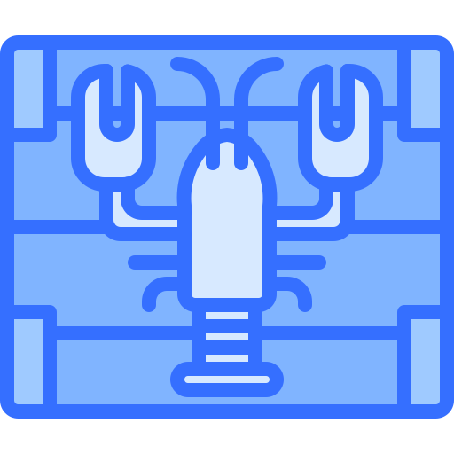 Lobster Coloring Blue icon