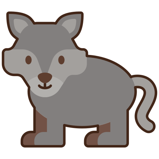 Wolf Flaticons Lineal Color icon