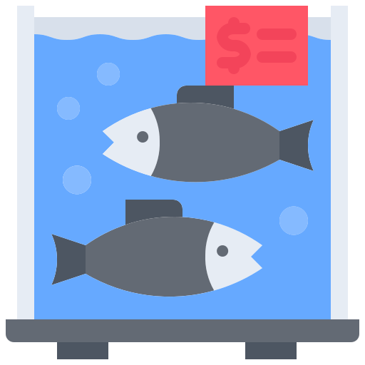 생선 Coloring Flat icon
