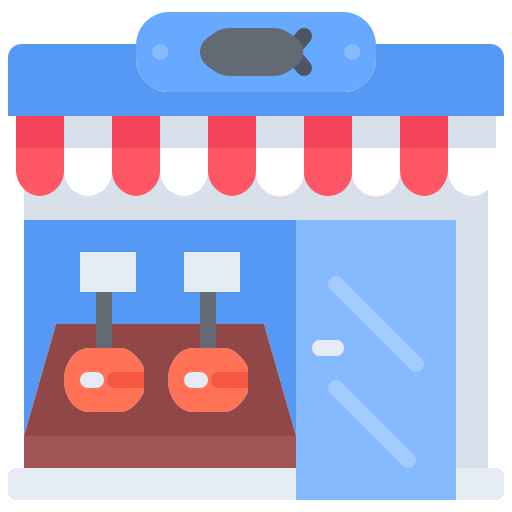 Shop Coloring Flat icon