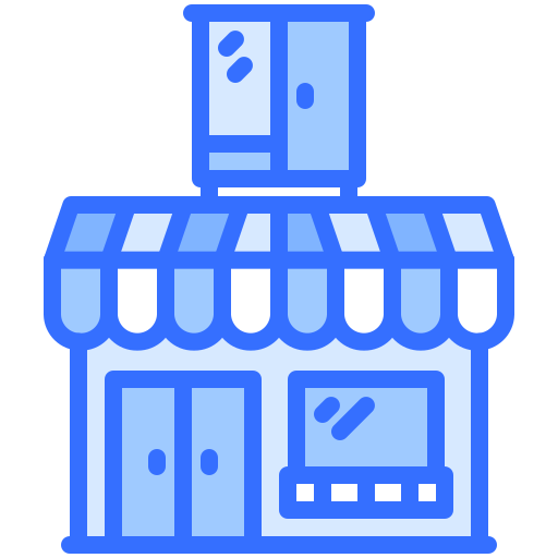 Shop Coloring Blue icon