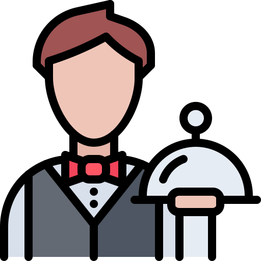 Waiter Coloring Color icon