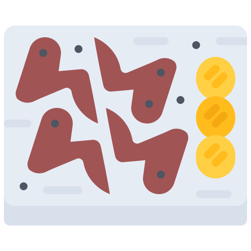 alitas de pollo Coloring Flat icono