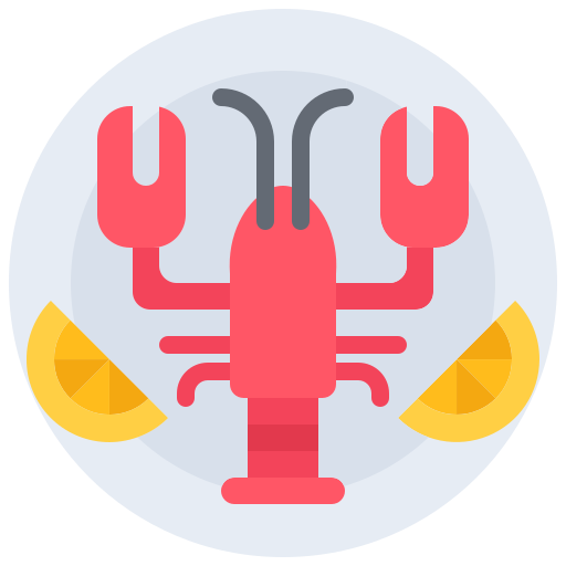 Lobster Coloring Flat icon