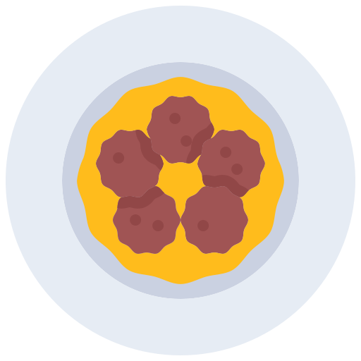 Meatballs Coloring Flat icon