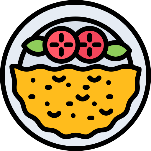 omelette Coloring Color icon