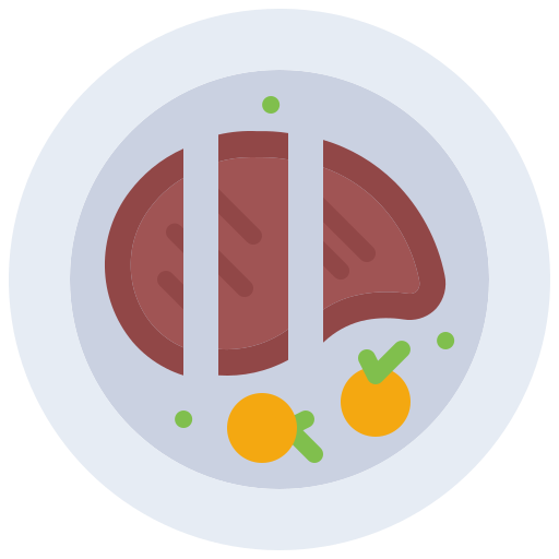 Steak Coloring Flat icon