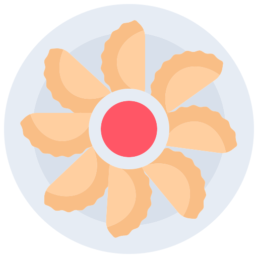 Dumplings Coloring Flat icon