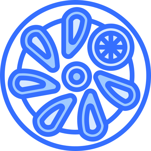 muscheln Coloring Blue icon