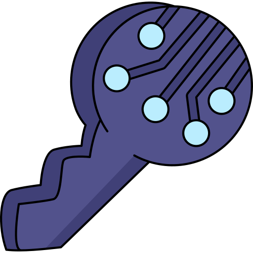 Key Generic Thin Outline Color icon