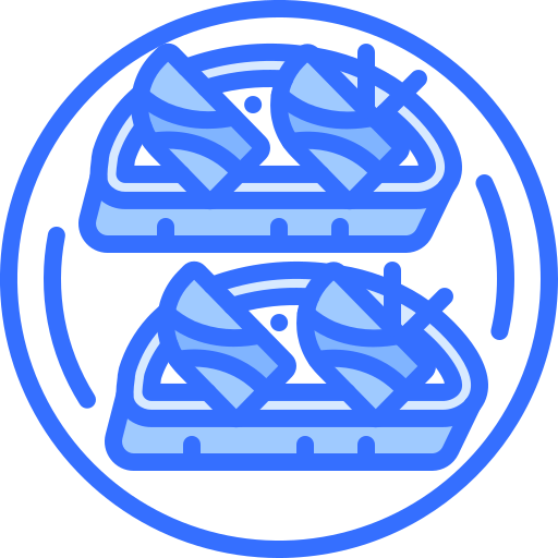 bruschetta Coloring Blue icoon