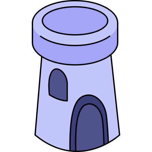 Tower Generic Thin Outline Color icon