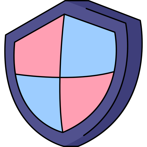 Shield Generic Thin Outline Color icon