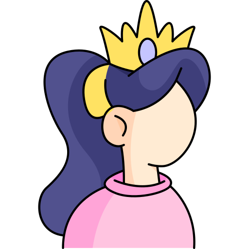 Princess Generic Thin Outline Color icon