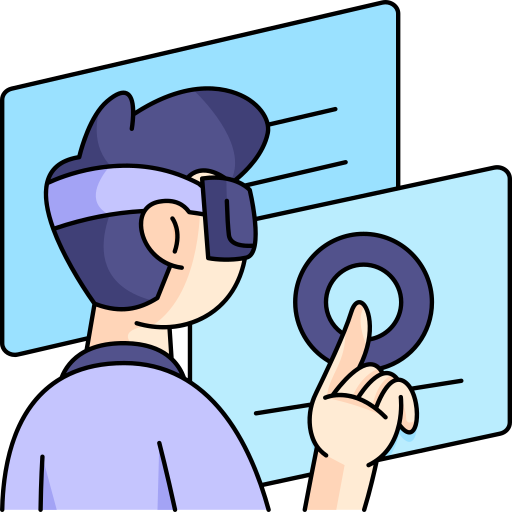 realidad virtual Generic Thin Outline Color icono