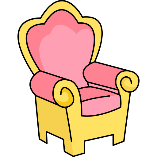 Throne Generic Thin Outline Color icon