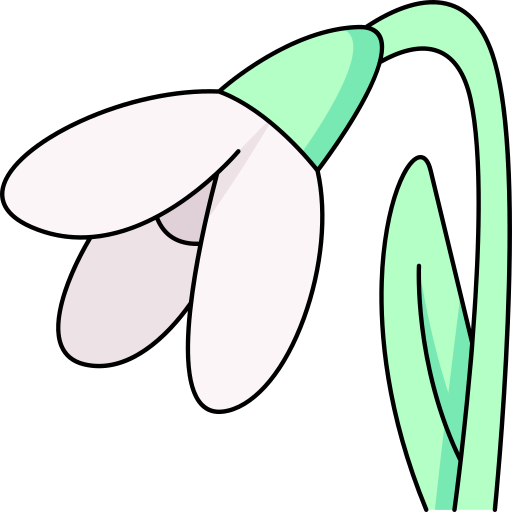 snowdrop Generic Thin Outline Color Ícone