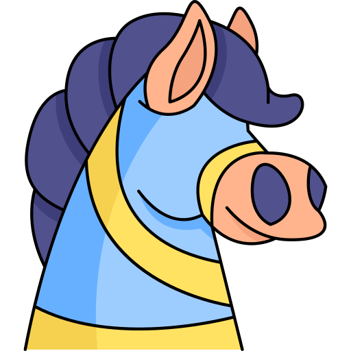Лошадь Generic Thin Outline Color иконка
