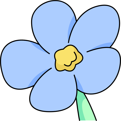 Alpine forget me not Generic Thin Outline Color icon