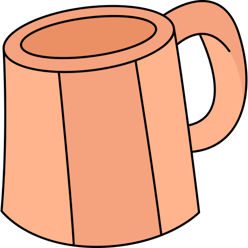Wooden mug Generic Thin Outline Color icon