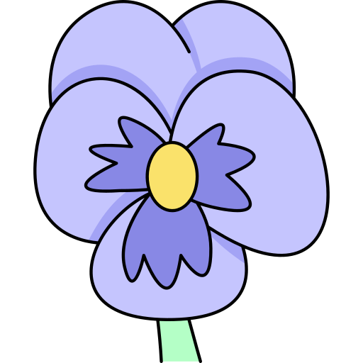Pansy Generic Thin Outline Color icon