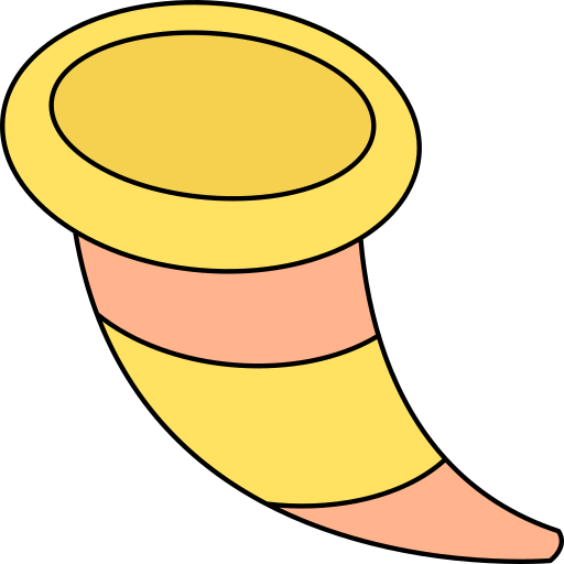 Horn Generic Thin Outline Color icon