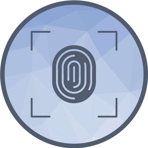 scansione delle impronte digitali Generic Circular icona