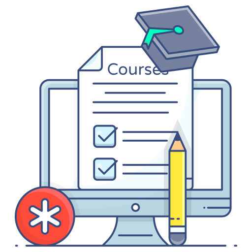 Course Generic Thin Outline Color icon