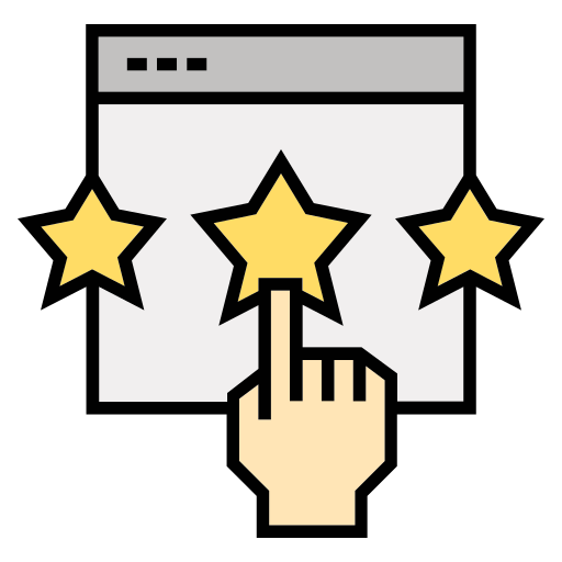 Rating stars Generic Outline Color icon