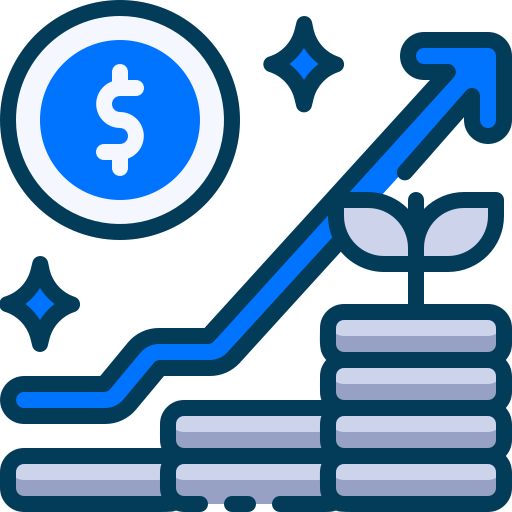Profit growth Generic Blue icon