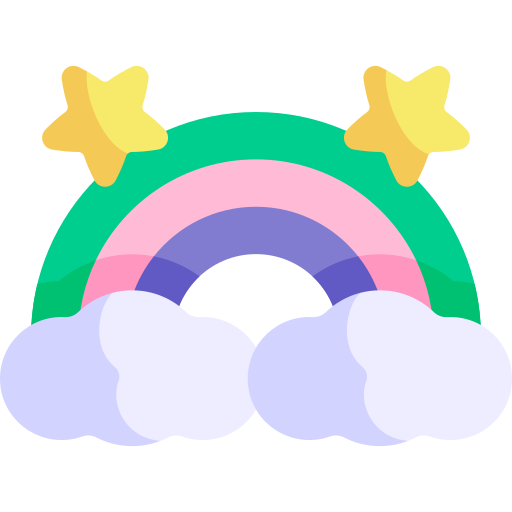 regenboog Kawaii Flat icoon