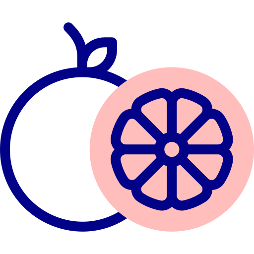 Грейпфрут Detailed Mixed Lineal color иконка