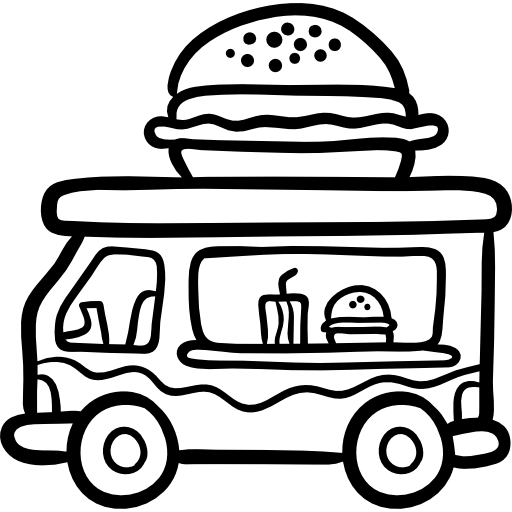 imbisswagen Hand Drawn Black icon