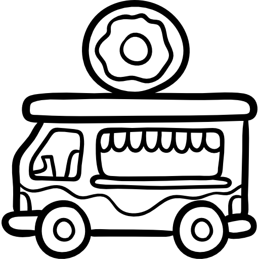 imbisswagen Hand Drawn Black icon