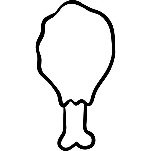 hühnerbein Hand Drawn Black icon