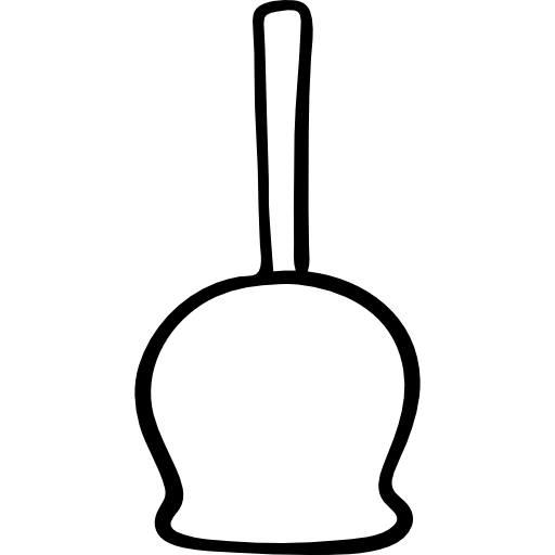 karamellisierter apfel Hand Drawn Black icon