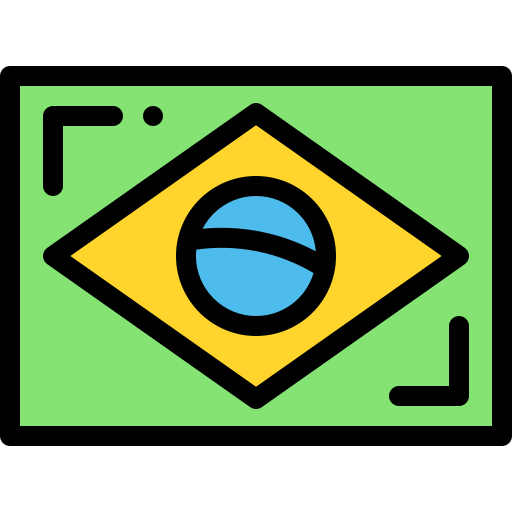 Brazil Detailed Rounded Lineal color icon
