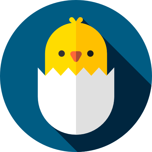 pollo Flat Circular Flat icono