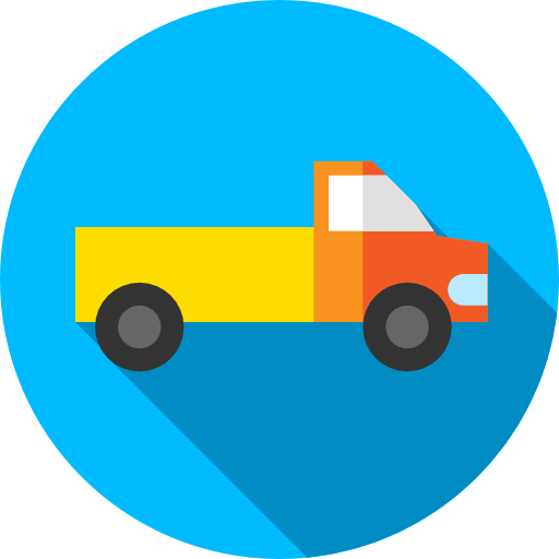 vrachtauto Flat Circular Flat icoon