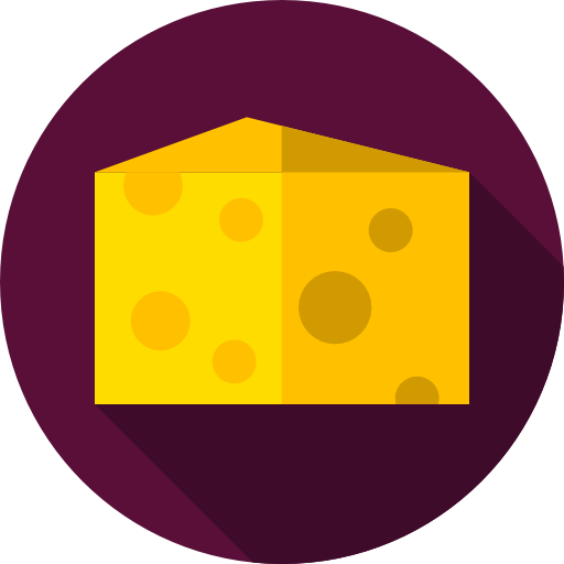 치즈 Flat Circular Flat icon
