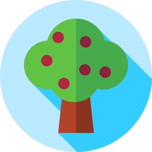 albero da frutta Flat Circular Flat icona