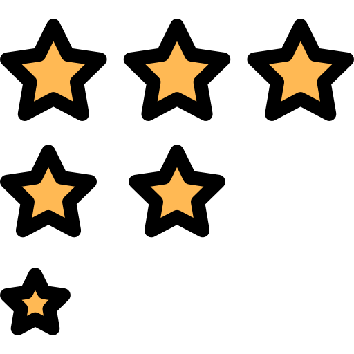 Rating Detailed Rounded Lineal color icon