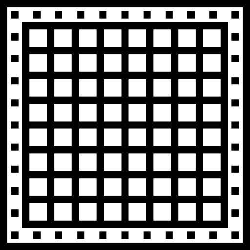 scacchiera Detailed Straight Lineal icona