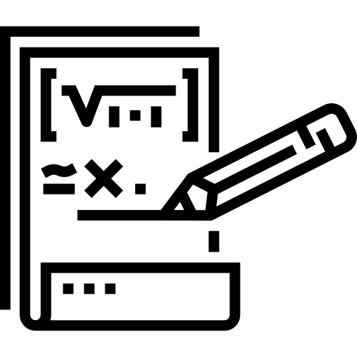 数学 Detailed Straight Lineal icon