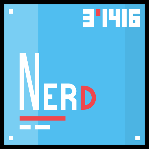 nerd Detailed Straight Lineal color icono