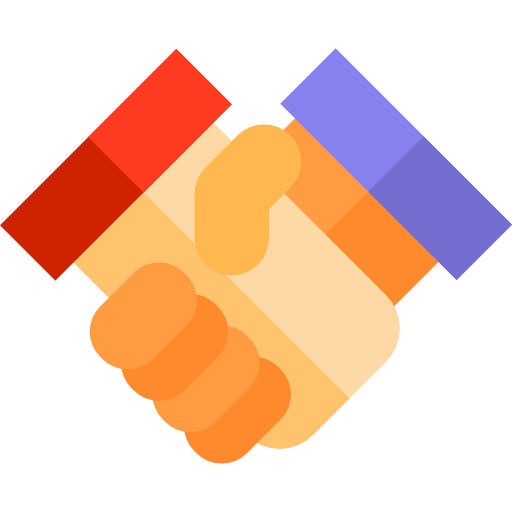 Handshake Basic Straight Flat icon